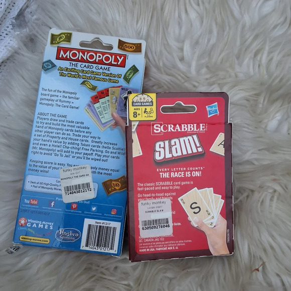 Monopoly and Scrabble card games NEW - Picture 5 of 7